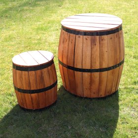 Beer Barrel Stool Natural Wood 38 x 32 cm (image for) Beer Barrel Stool Natural Wood 38 x 32 cm