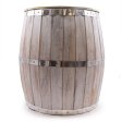 (image for) Beer Barrel Table Whitewash Wood 60 x 48.5 cm