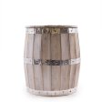 Beer Barrel Stool Whitewash Wood 38 x 32 cm (image for) Beer Barrel Stool Whitewash Wood 38 x 32 cm
