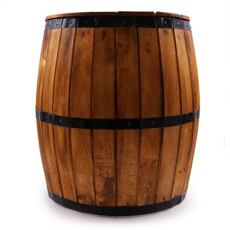 (image for) Beer Barrel Table & Parasol Stand Natural Wood 60 x 48.5 cm