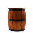 (image for) Beer Barrel Stool & Parasol Stand Natural Wood 38 x 32 cm